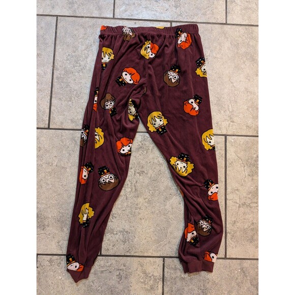 Harry Potter Pajama Set Women’s L 10-12 Chibi Characters Long Sleeve Top Pants - Picture 10 of 10